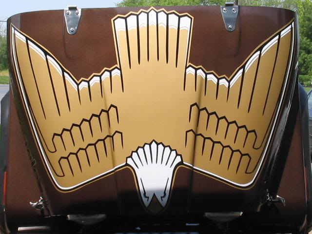 JEEP CJ7 1977-80 Golden Eagle Gold Hood Bird Decals Kit